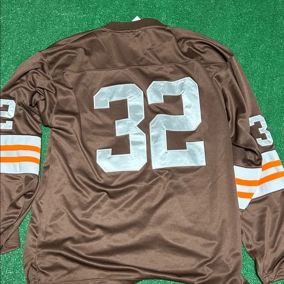 Jim Brown NFL throwback Jersey Cleveland browns! Size 52 Mitchell & Ness - Picture 11 of 13